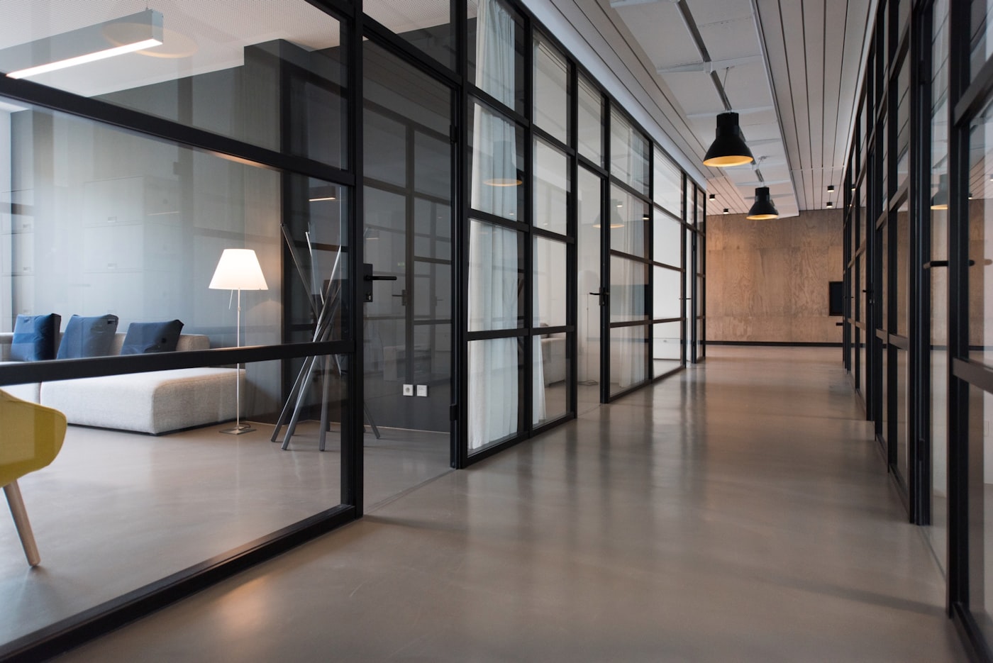 Private office workspace prepared for confidential consultation
